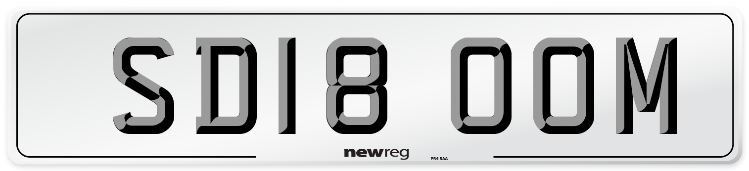 SD18 OOM Number Plate from New Reg